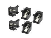 Unique Bargains 5 Pcs PCB Mounting DC004 2.5x5.5mm Stereo Jack Socket Audio Video Connector