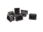 6 Pcs AC 250V 10A 3 Pin Terminals IEC320 C14 Male Plug Power Socket Replacement