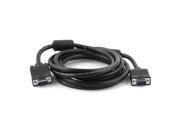 Unique Bargains 3Meter 10Ft Black VGA 15 Pin Male to Male Monitor Projector Adapter Cable Wire