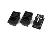 AC250V 10A 15A Fuse Holder IEC320 C14 C13 Inlet Power Socket 3PCS