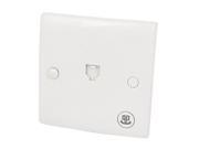 Unique Bargains Square Single Gauge 6P4C RJ11 Telephone Outlet Socket Wall Plate Panel