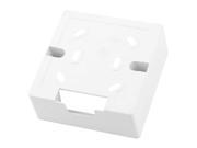 Unique Bargains 86mmx86mmx34mm Square White Plastic Mount Back Box for Wall Socket