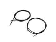 3 Pcs Mountain Bike 1.5M 4.9ft Rubber Coated Rear Brake Cables Wires