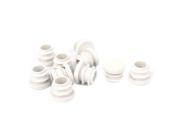 Unique Bargains 10 x Chair Table Plastic Leg Feet Glide Cap Plug Tubing Pipe Insert White