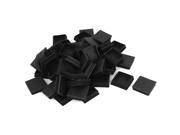 Unique Bargains 100pcs Black Plastic Rectangle Blanking End Tube Caps Cover Inserts 50mmx50mm