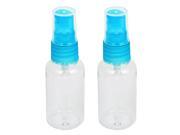 Unique Bargains 2PCS Blue Plastic Makeup Spray Botlte Perfume Mist Water Container 35ml