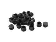 Unique Bargains 19mm Dia Plastic Round Caps Tube Pipe Inserts End Blanking Black 30 Pcs