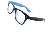 Women Skull Accent Full Frame Raindrop Shaped Lens Plano Glasses