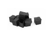 Furniture Chair Table Leg Square Rubber Feet Cover Cap Protector 9pcs Black