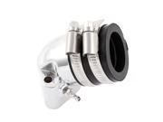 Unique Bargains Silver Tone Metal Intake GY6125 Carburetor Insulator for Motorcycle