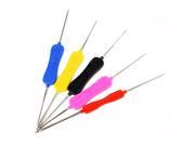 Unique Bargains Assorted Color Metal Crochet Hooks Yarn Weave Craft Needles Knitting Set 5 in 1