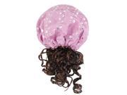 Unique Bargains Unique Bargains Short Coffee Color Curly Wig Hat Hairband Hair Hoop Pink for Children Kids
