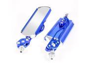 Unique Bargains 2pcs Blue Angle Adjustable Rearview Mirror for Motorbike