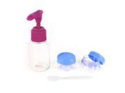Unique Bargains Portable 15cc 65ML Plastic Cosmetic Water Spray Bottle Cream Box Spatula Set