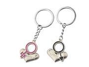 Silver Tone Love is Forever Alloy Keychain Keyring Ring