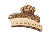 Lady Women Leopard Print Teeth Hair Clip Claw Clamp Hairclip
