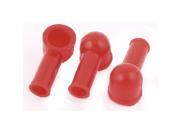 3Pcs PVC Battery Terminal Insulating Protector Covers Red 12mmx8mm