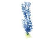 Unique Bargains 22cm Height White Blue Plants Grass Decor for Aquarium