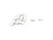Unique Bargains 10PCS 4 Pin 2.54mm Pitch Straight Mounting Pin Headers White