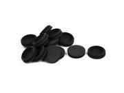 Unique Bargains 63mm Outer Dia Plastic Round Tubing Tube Insert Blanking End Caps Black 15Pcs