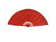Unique Bargains 24 Fabric Plastic Ribs Foldable Dancing Hand Mulan Fan Red 2 Pcs