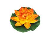 Garden Pond Tank Orange Foam Decorative Lotus Ornament