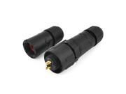 Unique Bargains Butt Type IP67 IP68 Waterproof Connector Electric Cable Adapter M14 2