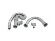 Unique Bargains Plastic Two Position Kitchen Washbowl Water Drain Pipe Hose Tube Gray