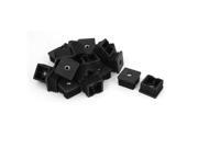 8mm Female Thread Plastic 40mm Square Tube Insert Blanking End Caps 24 Pcs