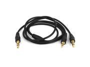 62cm Length Black 3.5mm Male to 3.5mm 2.5mm Male Plug Stereo Audio Cable Cord