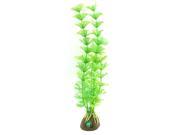 Unique Bargains Air Stone Base 8.7 Green Plastic Emulational Water Plant for Fish Tank