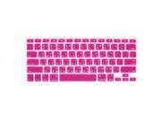 Unique Bargains Fuchsia Silicone Laptop Keyboard Cover Film Guard Protector for MacBook Pro 13