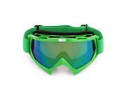 Unique Bargains Unisex Men Women Green Rim Tinted Lens Snowmobile Skating Ski Goggles