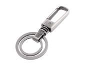 Unique Bargains Metal Retro Style Split Ring Lobster Clasp Keychain Keyring 85mm Length Gray