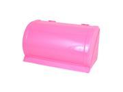 Rectangle Plastic Toilet Tissue Box Case Pink w Suction Cup