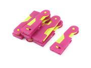 Stitching Sewing Automatic Needle Threader Thread Guide Yellow Fuchsia 8pcs