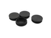 4 x Black Plastic Blanking End Cap Caps 50mm Round Covers Tube Pipe Inserts
