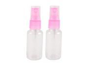 Unique Bargains Pink Clear Plastic Cosmetic Make up Spraying Spray Bottle 25ml 2 Pcs