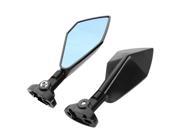Unique Bargains Pair Black Plastic Shell Pentagon Shape Side Rear View Mirror for Motorcycle