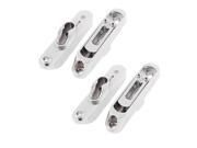 Unique Bargains Chrome 4 String Bass Guitar Bridge Individual Silver Tone