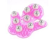 Unique Bargains Lady Handheld Massager Manual Massage Gloves with Metal Rolling Ball