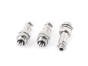 Unique Bargains GX12 6 6 Pin 12mm Male Female Panel Metal Connector Aviation Plug 3Pcs