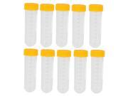 Unique Bargains 25 Pcs Laboratory Clear White Orange 50ml Capacity Plastic Centrifuge Tubes