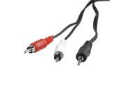 Unique Bargains 3.5mm Plug to Dual RCA Male Jack Stereo Adapter Audio Cable 61.4