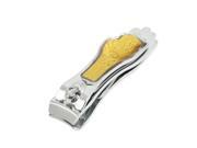 Unique Bargains Pedicure Tool Hand Shaped Metal Trimmer Cutter Nail Clipper