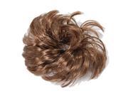 Elastic Bungee Brown Bun Hairpiece Decoration for Lady