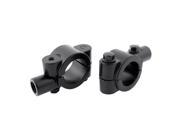 Unique Bargains 2 Pcs 10mm Anticlockwise Motorcycle Handlebar Mirror Mount Holder Clamp Black