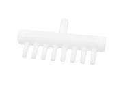 Unique Bargains Plastic 1 Inlet 8 Outlet Air Hose Pipe Connector Adapter White for Fish Tank
