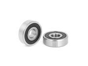 Unique Bargains 2 Pcs 6200RS Sealed Deep Groove Radial Ball Bearings 30mmx10mmx9mm