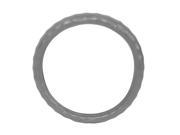 14.5 Diameter Faux Leather Steering Wheel Wrap Cover Gray for Car Vehicle